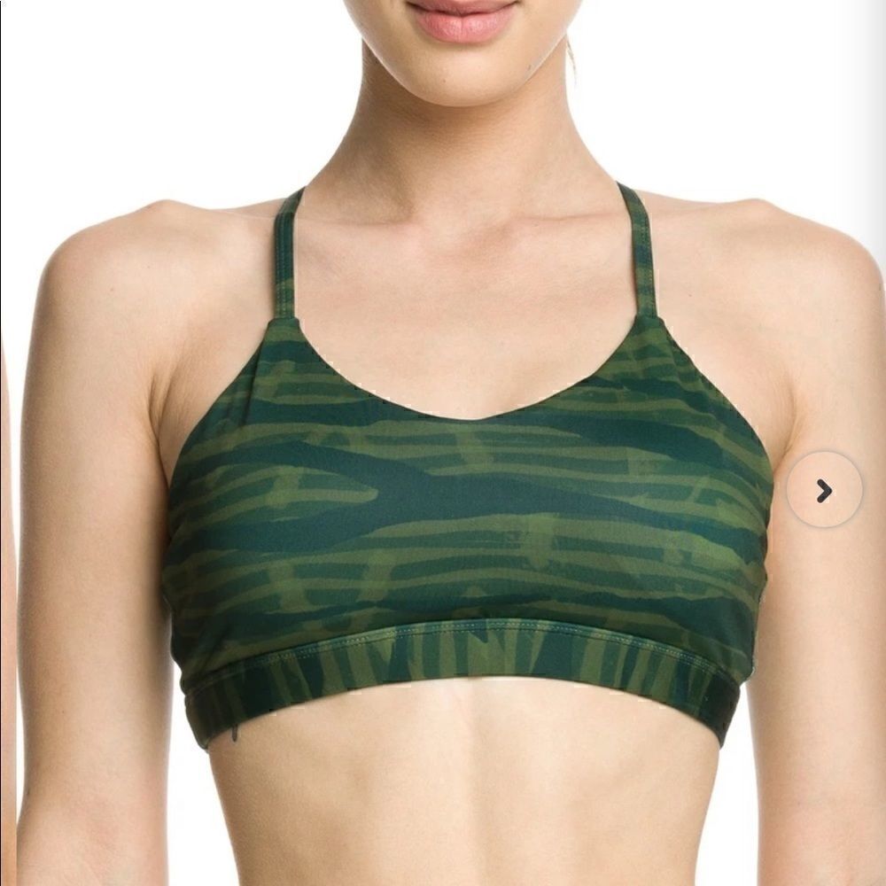 nwot IAB MFG Namaste zebra love forest bra sz med